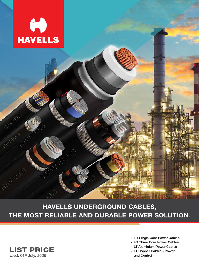 Havells Price List July 2025 | PDF | Wire | Electrical Conductor