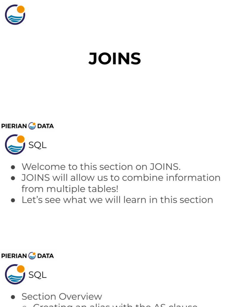 Understanding SQL JOINS and Aliases | PDF | Computer Data | Computer ...