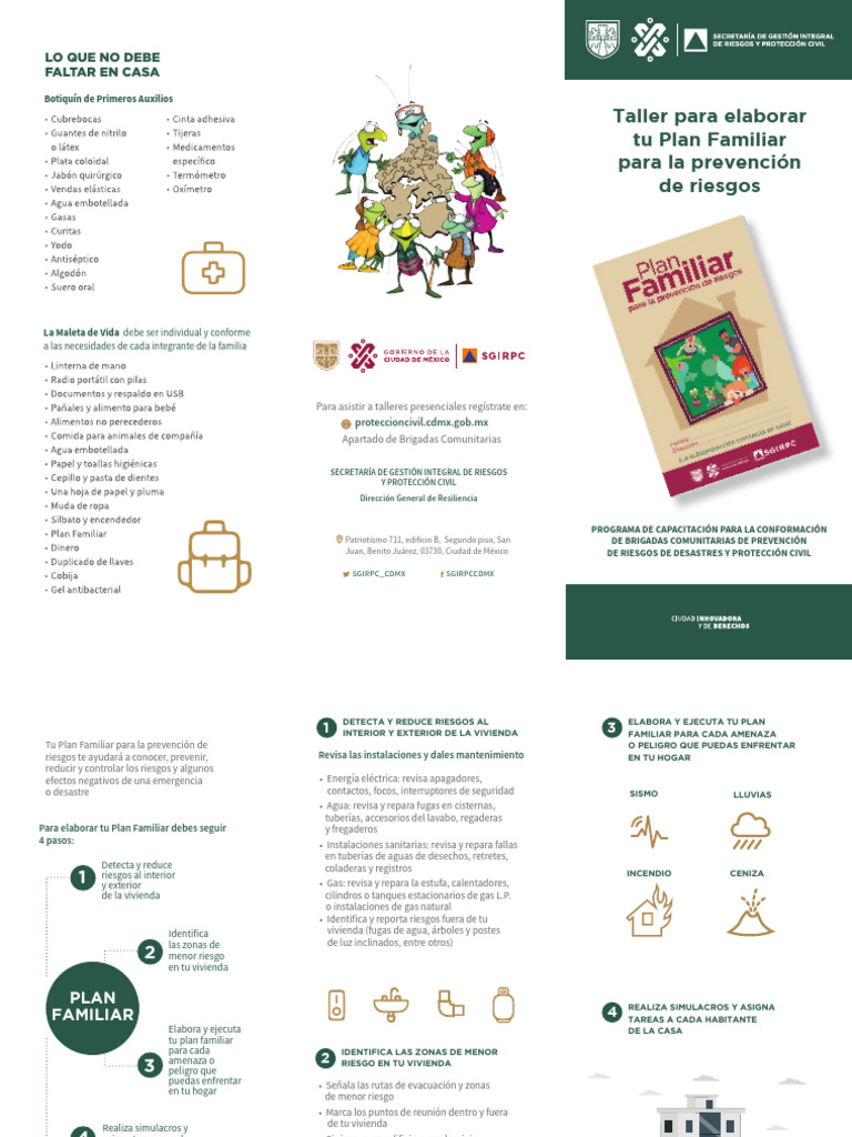 Plan Familiar para Prevención de Riesgos | PDF | Defensa Civil