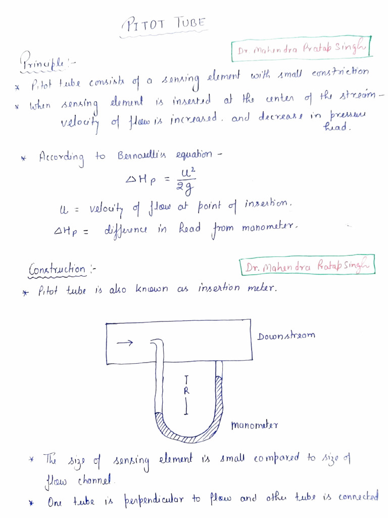 Pitot Tube and Rotameter | PDF