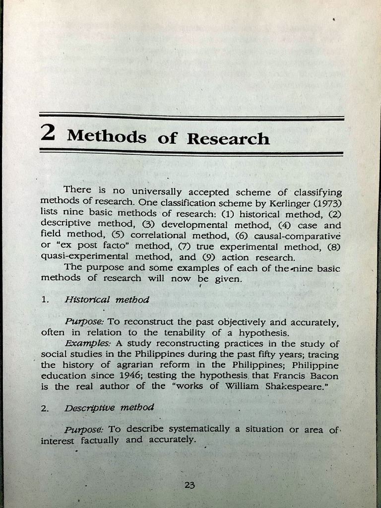 Research Methods Overview: Types & Examples | PDF | Methodology ...