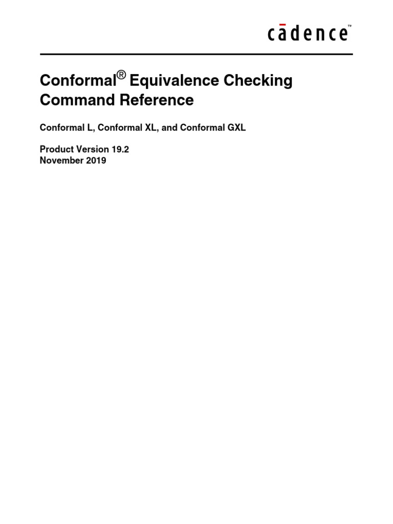Conformal Equivalence Checking Guide | PDF | Trademark | Copyright
