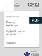 Chlorung Von Wasser: BGV D5