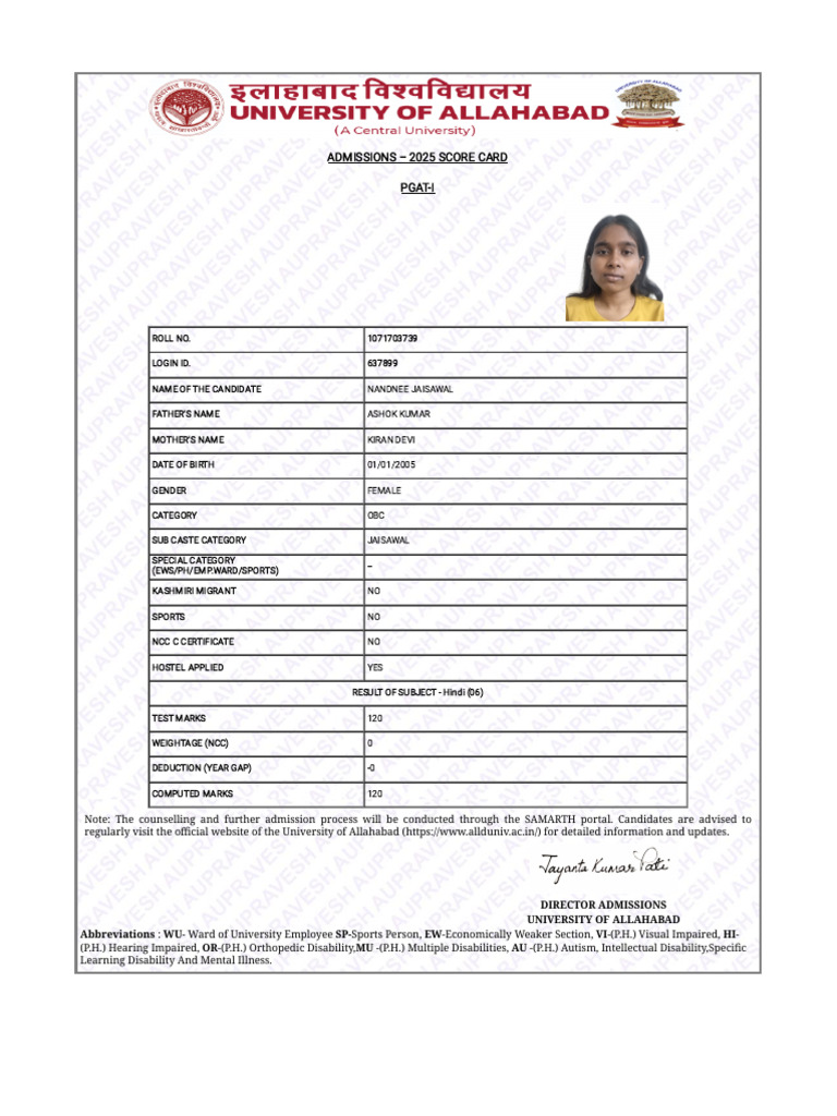 University of Allahabad | PDF