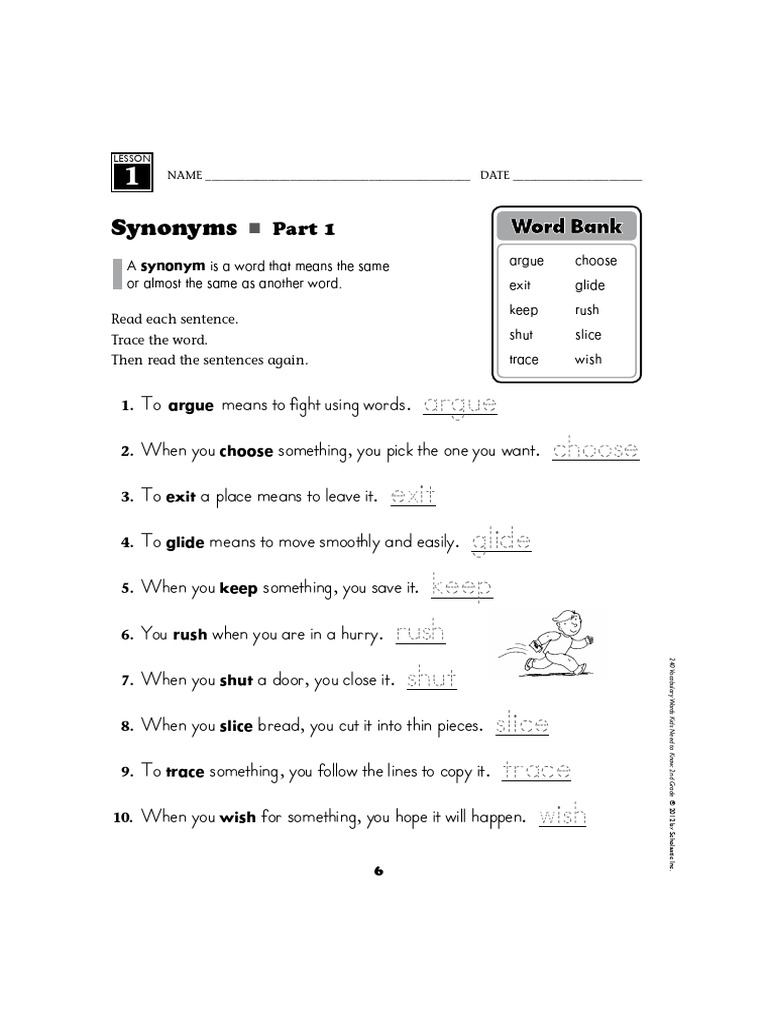 2nd Grade Vocabulary: Synonyms & Antonyms | PDF