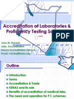 Accreditation of Labs & Profisiensi Test Schemes