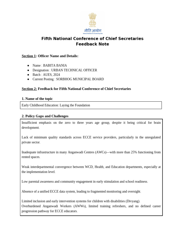 Template 2 - Feedback-Note - 5th CS | PDF