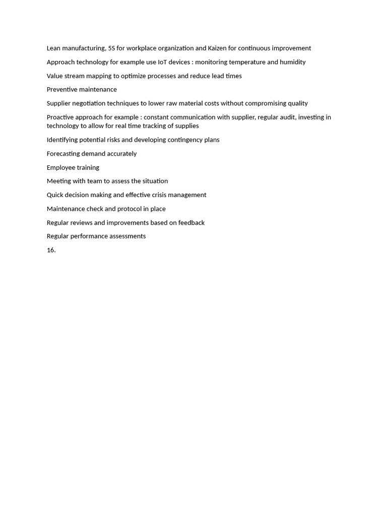 Lean Manufacturing & Continuous Improvement Strategies | PDF