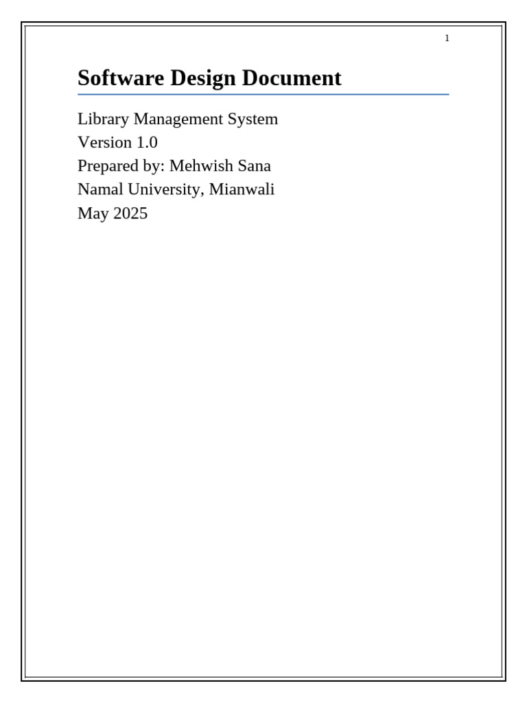 Library Management System Design Document | PDF | Data Management ...