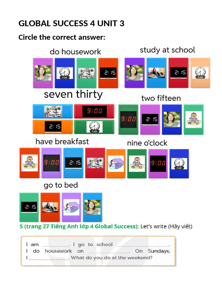 Global Success 4 Unit 3 | PDF
