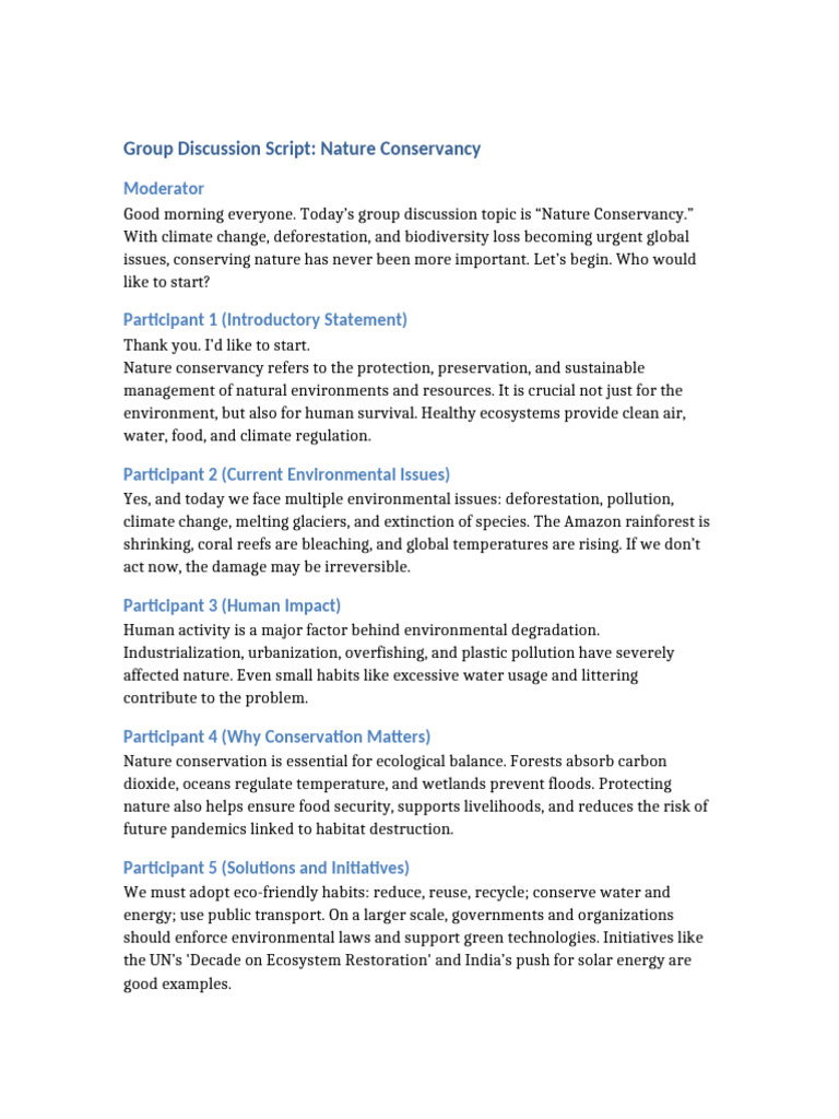 GD Script Nature Conservancy | PDF