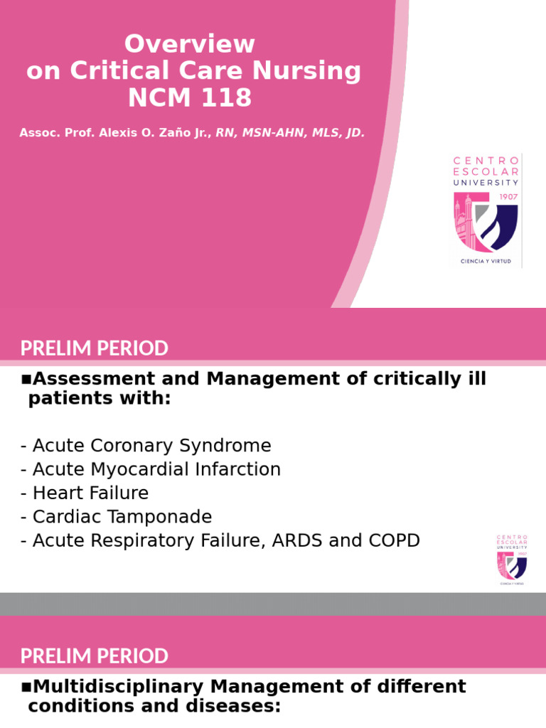 Critical Care Nursing Syllabus Overview | PDF | Intensive Care Medicine ...