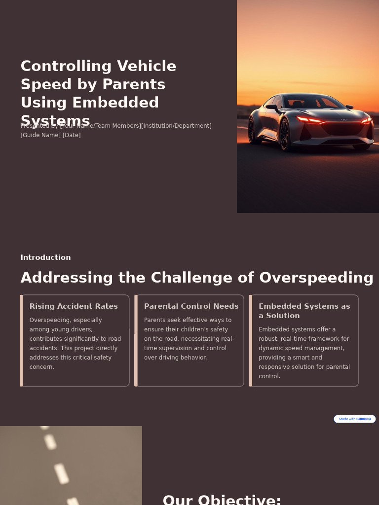 Parental Control for Vehicle Speed Management | PDF | Microcontroller ...