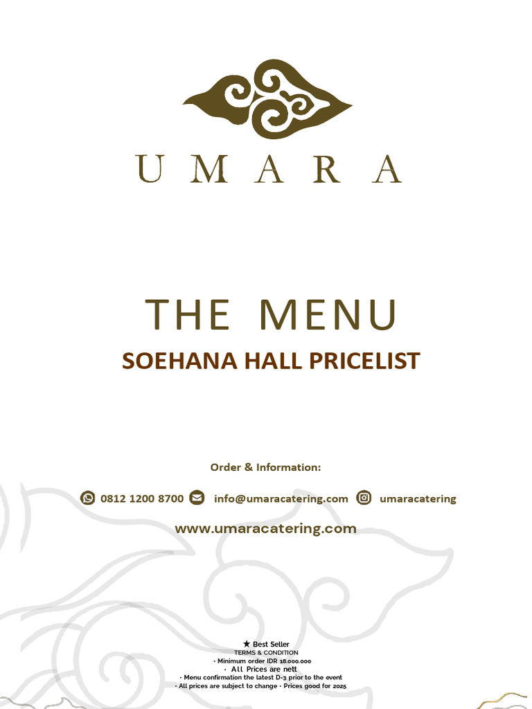 Umara Catering Price List 2025 | PDF | Indonesian Cuisine | Southeast ...