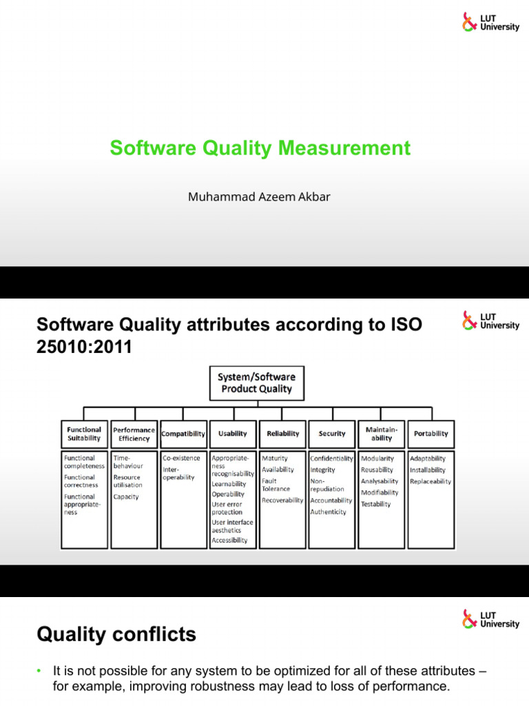 Software Quality Measurement and Standards | PDF | Class (Computer ...