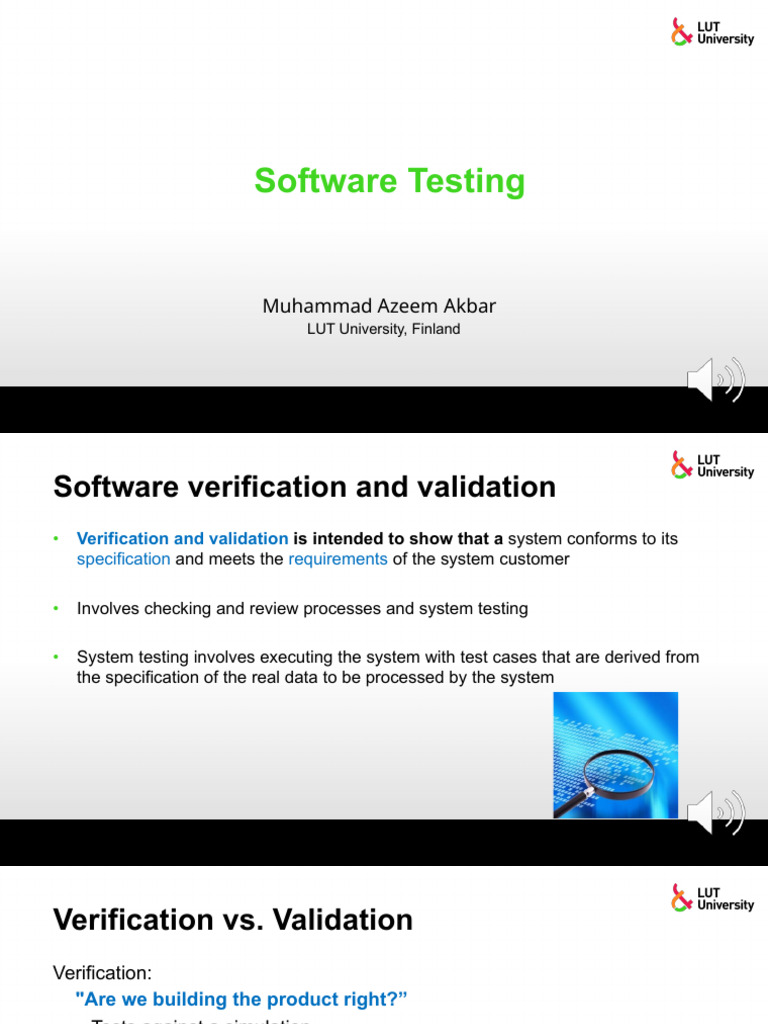 Software Verification and Validation Guide | PDF | Software Testing ...