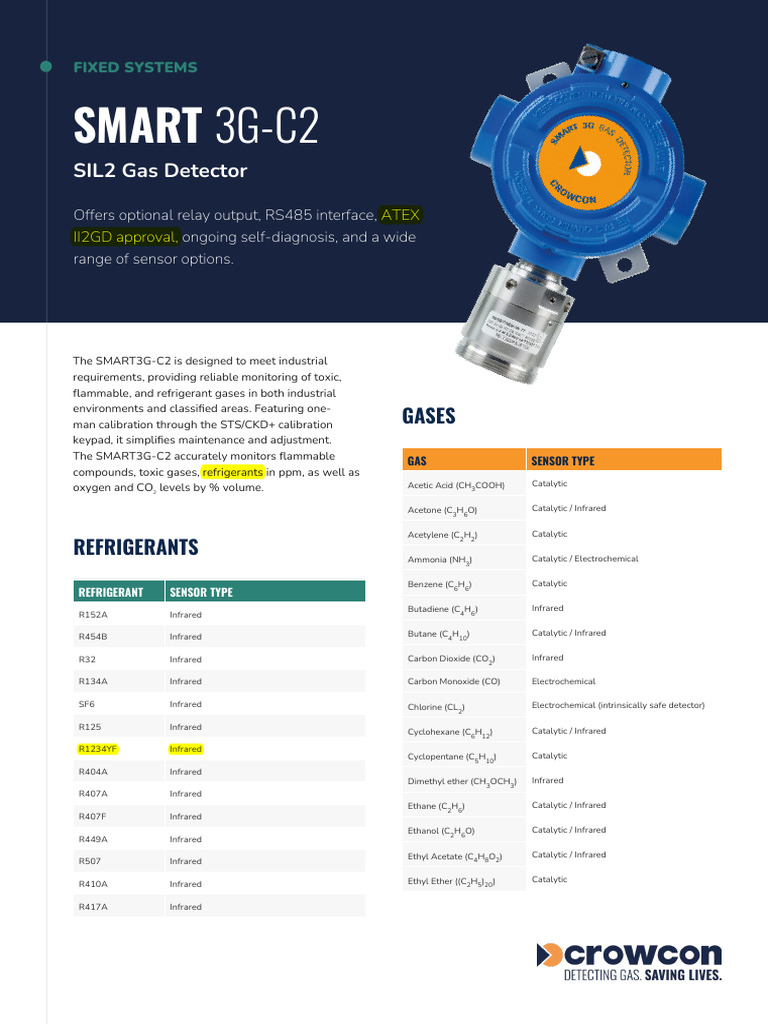 SMART3G-C2 Industrial Gas Detector | PDF | Chemistry | Industrial Gases