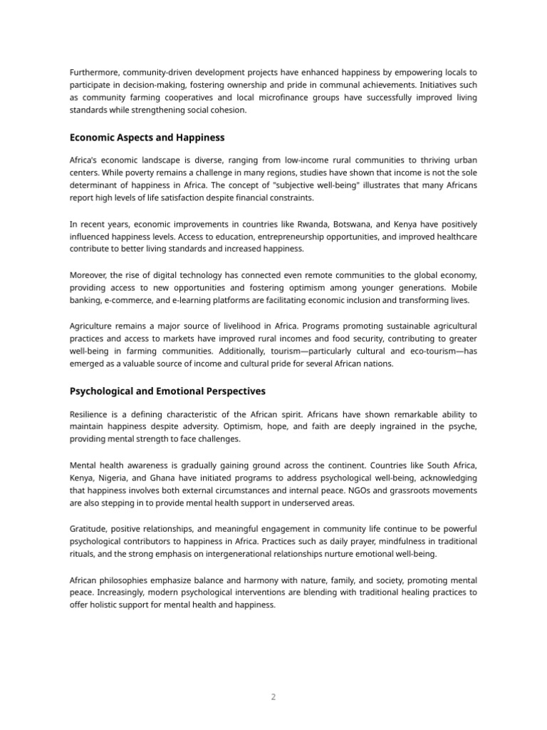 Enhancing Happiness Through Community Development | PDF | Happiness ...