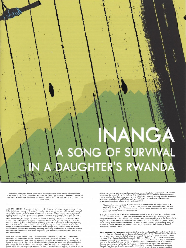 Inanga Program Notes | PDF | Hutu | Tutsi