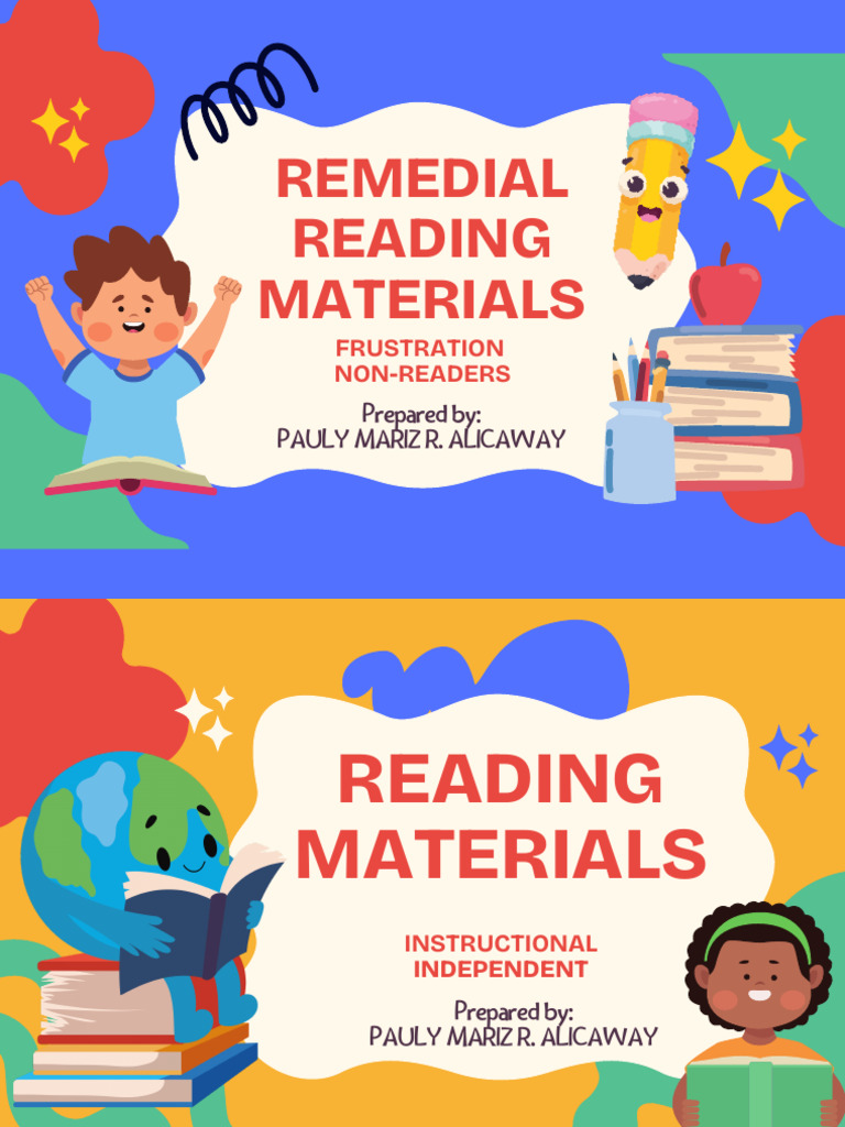 Remedial Reading Materials Overview | PDF