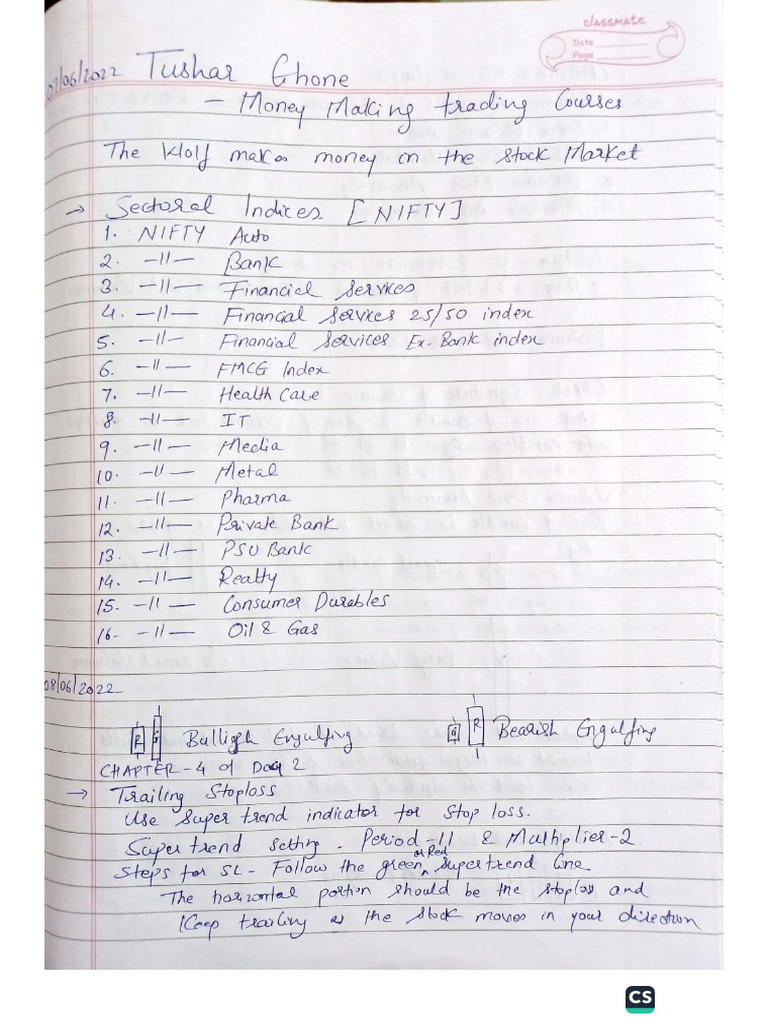 Tushar Ghone MMTC Notes | PDF