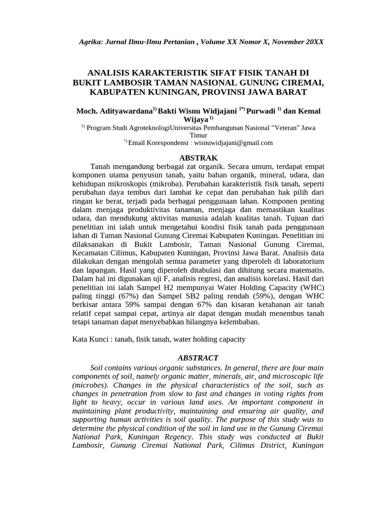 Jurnal Karakteristik Sifat Tanah | PDF