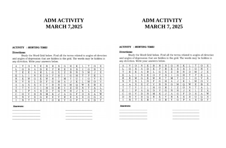Adm Activity Adm Activity | PDF