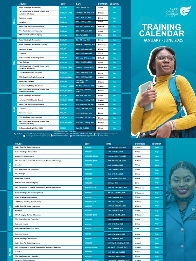 2025 Lagos Aviation Training Calendar | PDF | Military Operations | Battles