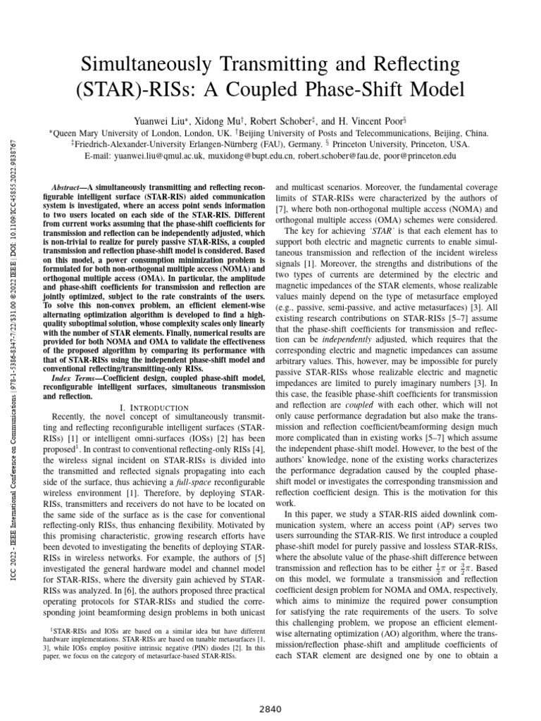 Simultaneously Transmitting and Reflecting STAR-RISs A Coupled Phase ...