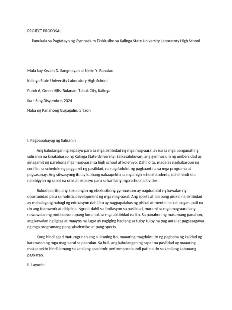 Project Proposal | PDF