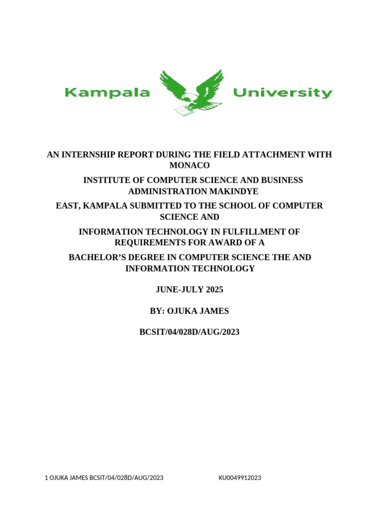 Internship Report: Computer Science Skills | PDF | Booting | Computer ...