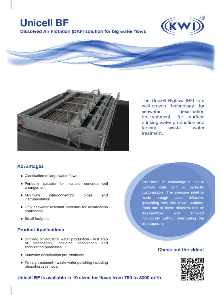 Unicell BF: DAF Solutions for Water Treatment | PDF | Desalination | Water