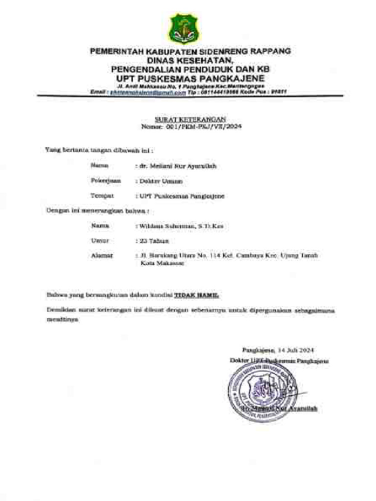 Wildana Suherman Suket TDK Hamil | PDF