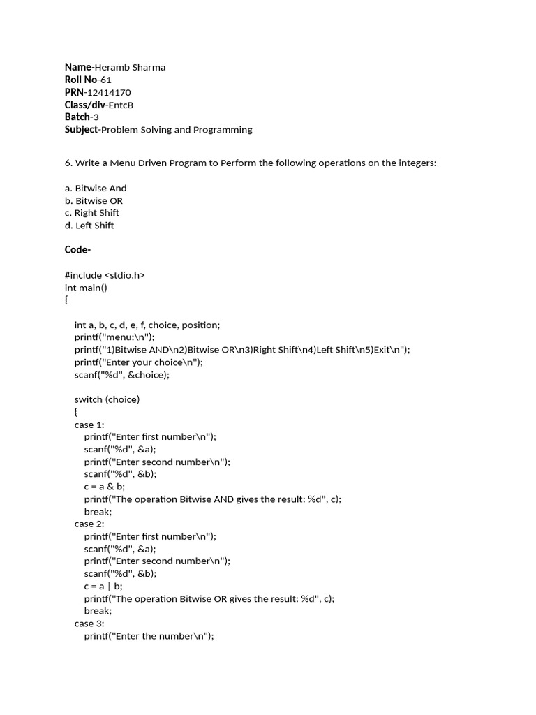 61 Assignment6 | PDF