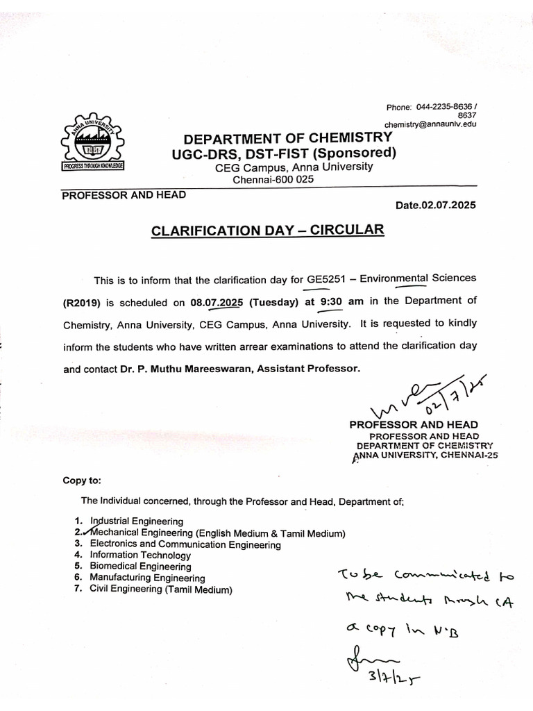 Clarification Day GE5251 | PDF