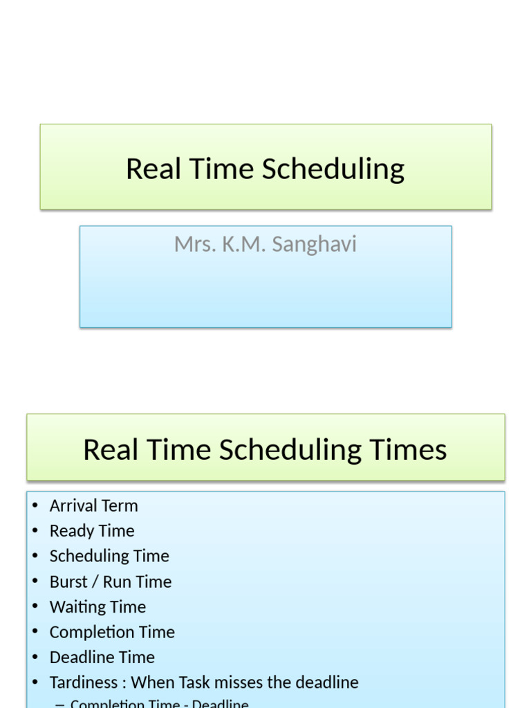 Real-Time Scheduling and Rate Monotonic Analysis | PDF | Concurrency ...