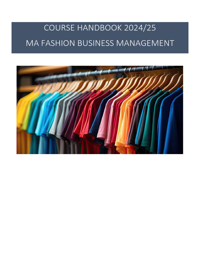 7NEW - MA Fashion Business Management - Course Handbook 2024-25 - V2 ...