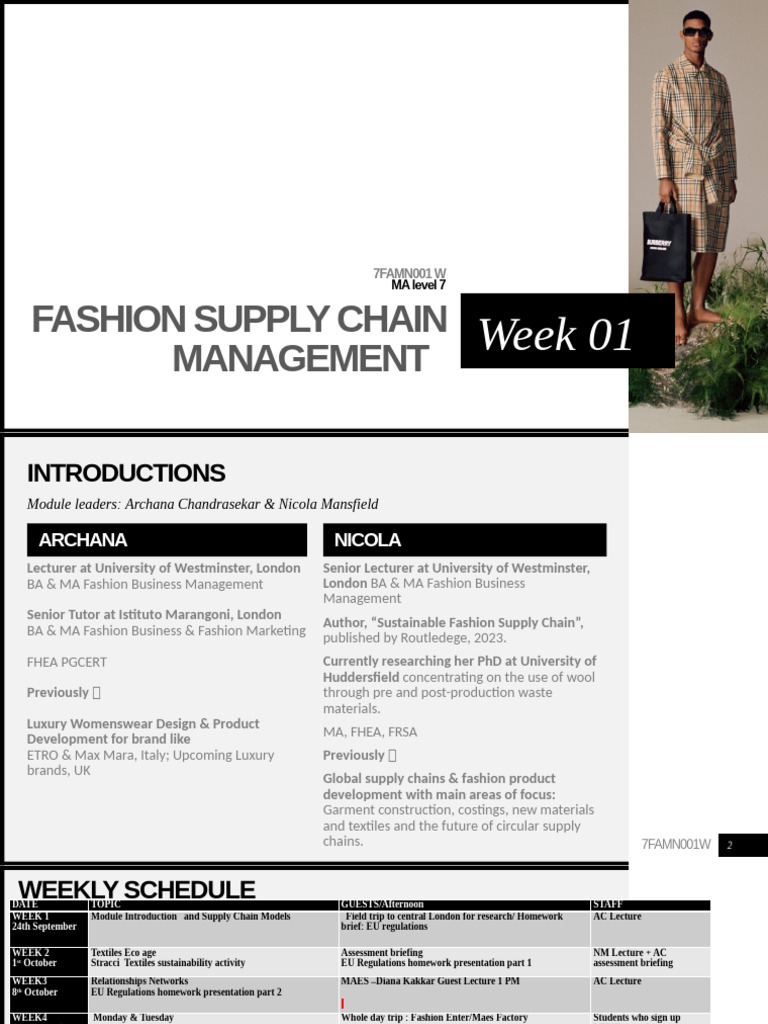 Fashion Supply Chain Management Overview | PDF | Supply Chain ...