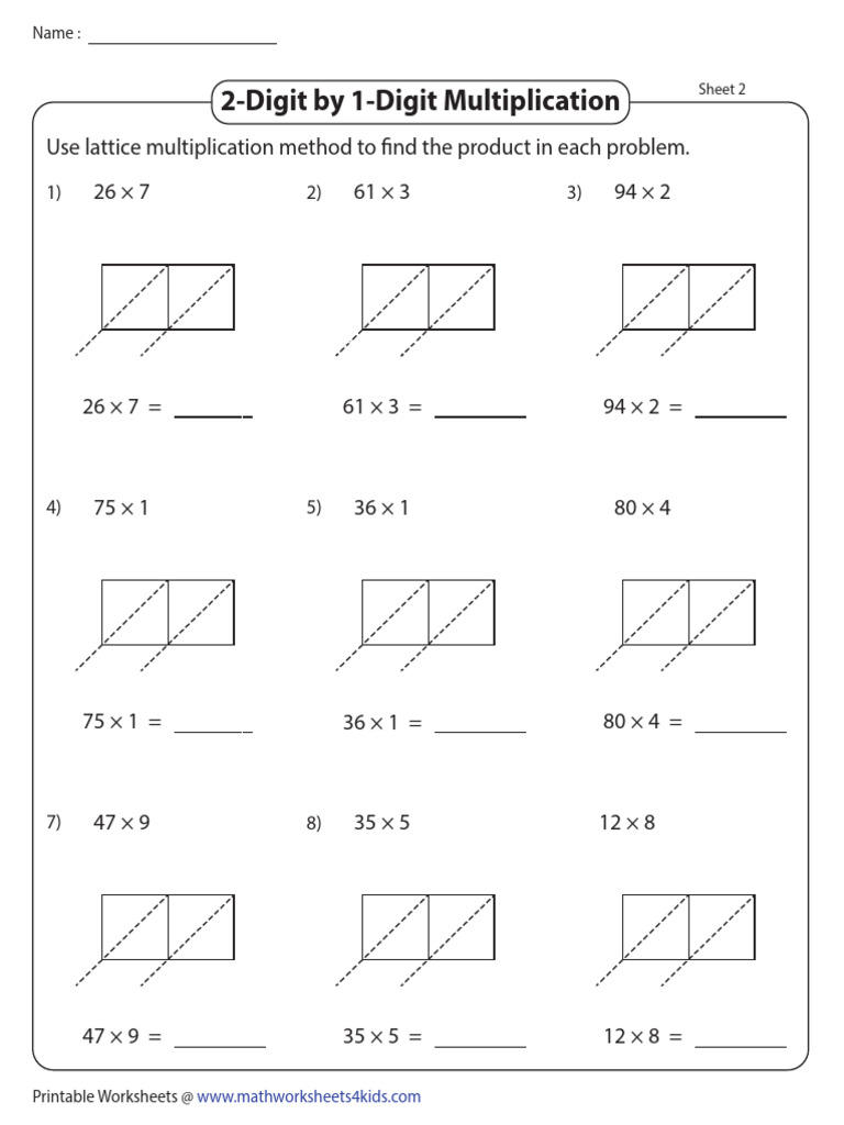 Lattice Method 2 | PDF