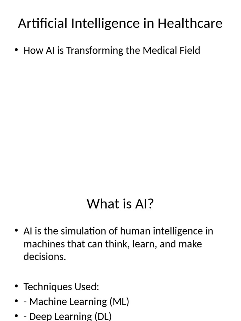 AI Transforming Healthcare Solutions | PDF | Artificial Intelligence ...