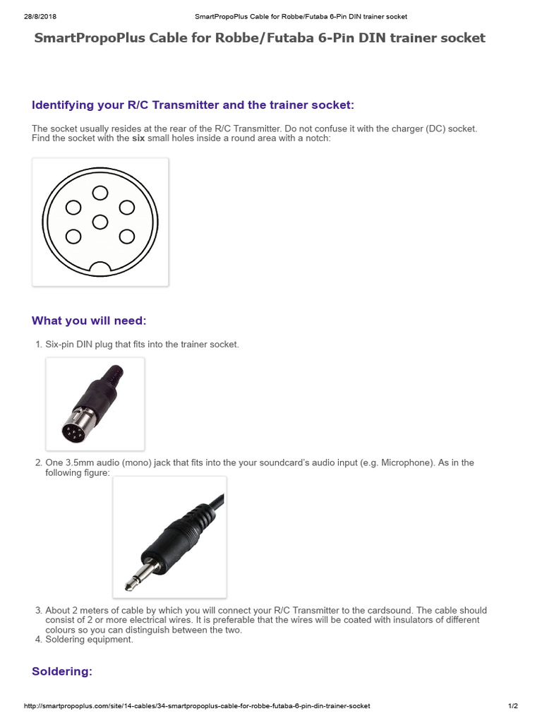 SmartPropoPlus Cable Setup Guide | PDF