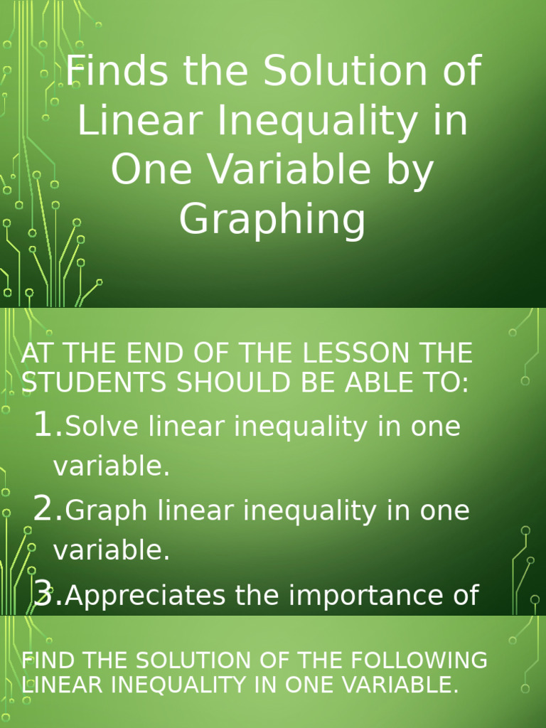 Solve & Graph Linear Inequalities | PDF