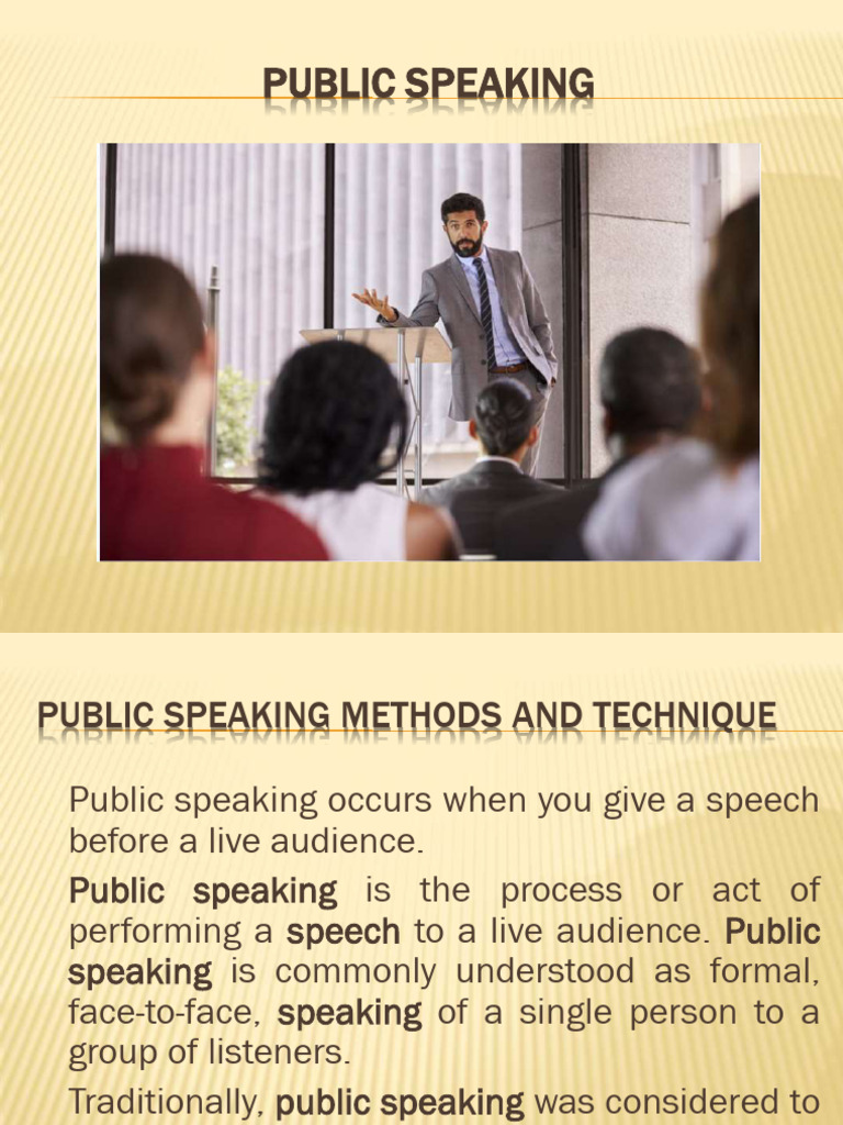Effective Public Speaking Techniques | PDF | Public Speaking | Speech