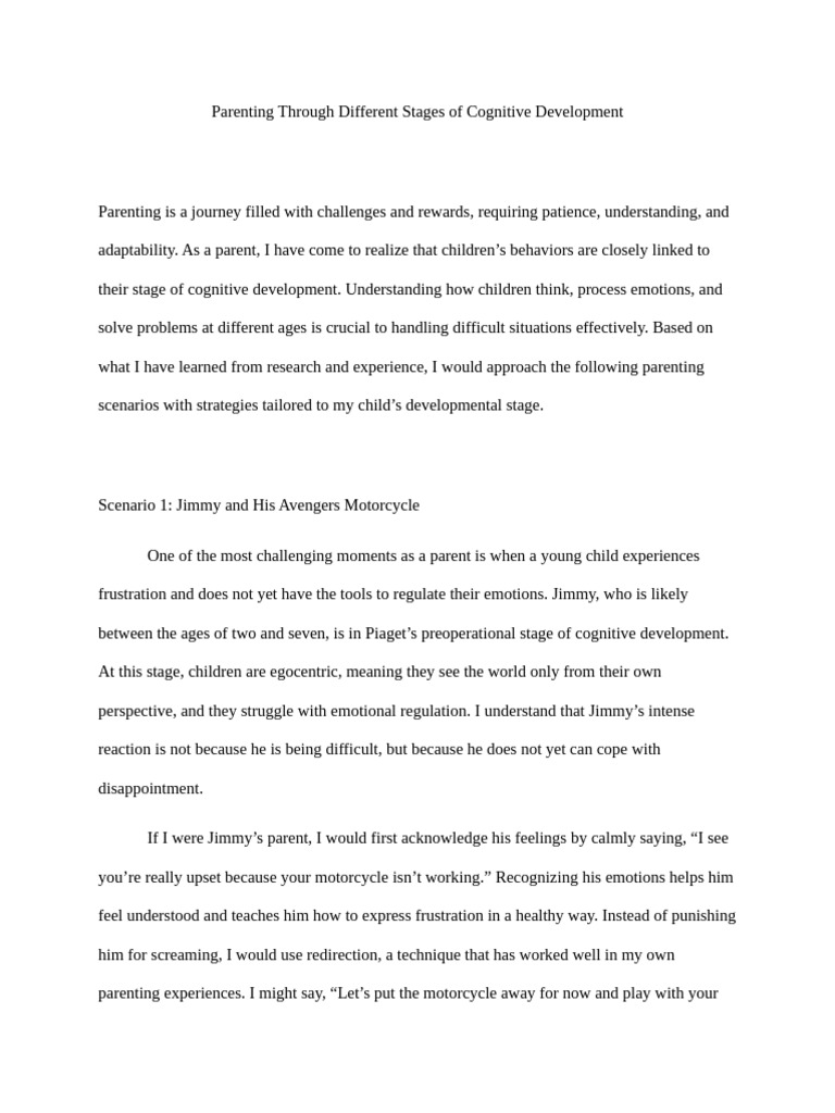 Cognitive Development in Parenting Strategies | PDF | Parenting ...
