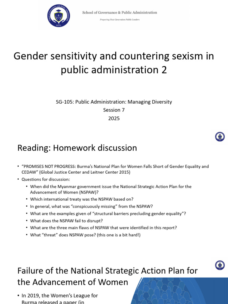 Gender Equality Failures in Myanmar's NSPAW | PDF | Violence Against ...