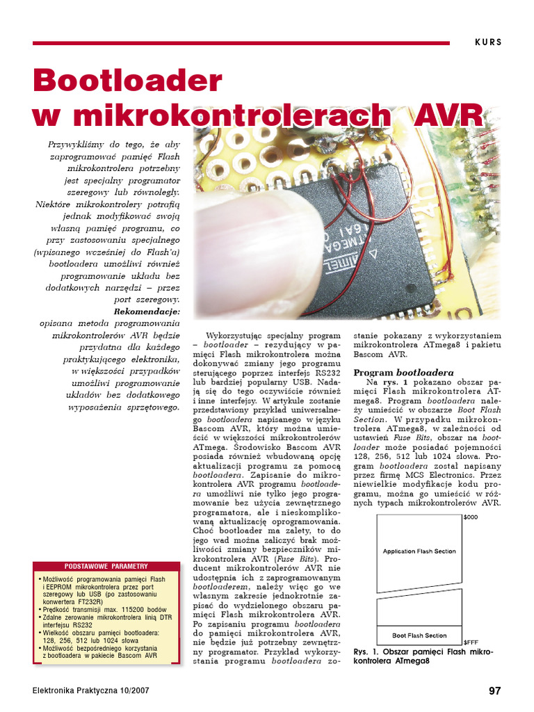 Bootloader W Mikrokontrolerach AVR: Rekomendacje | PDF