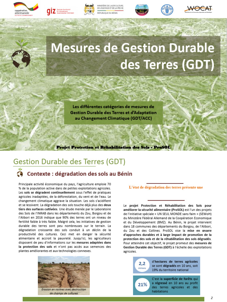 Gestion Durable des Terres au Bénin | PDF | Rotation culturale | Sol ...