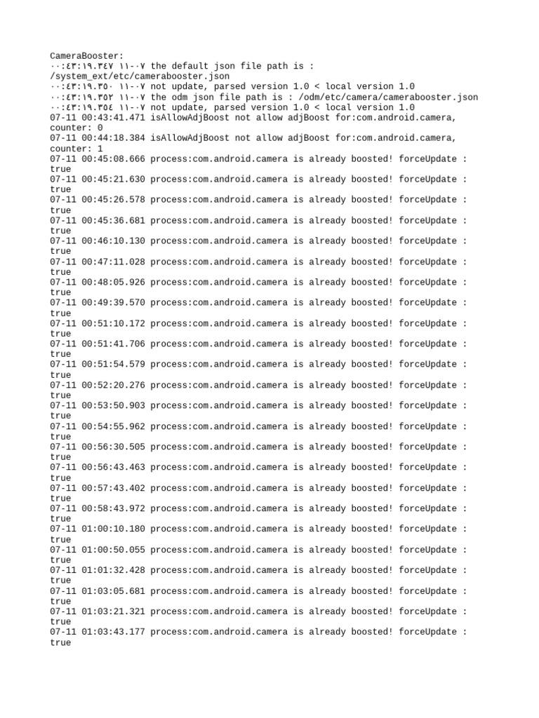 CameraBooster JSON Configuration Logs | PDF | Software | Computer File ...