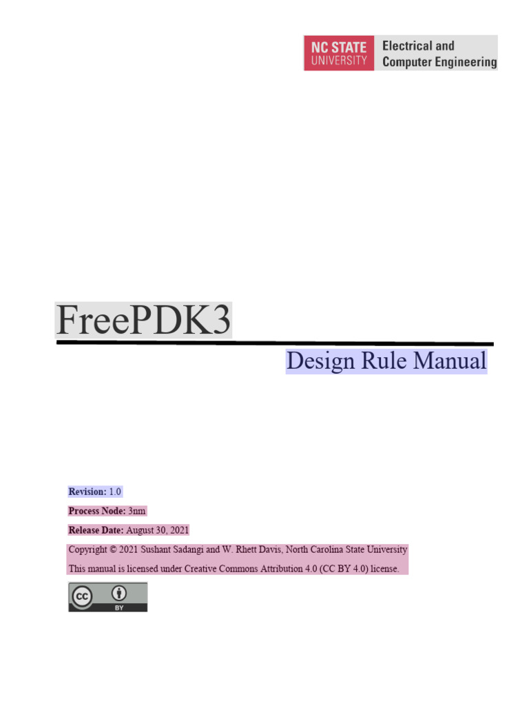 FreePDK3 Design Rule Manual 3nm | PDF | Area | Length