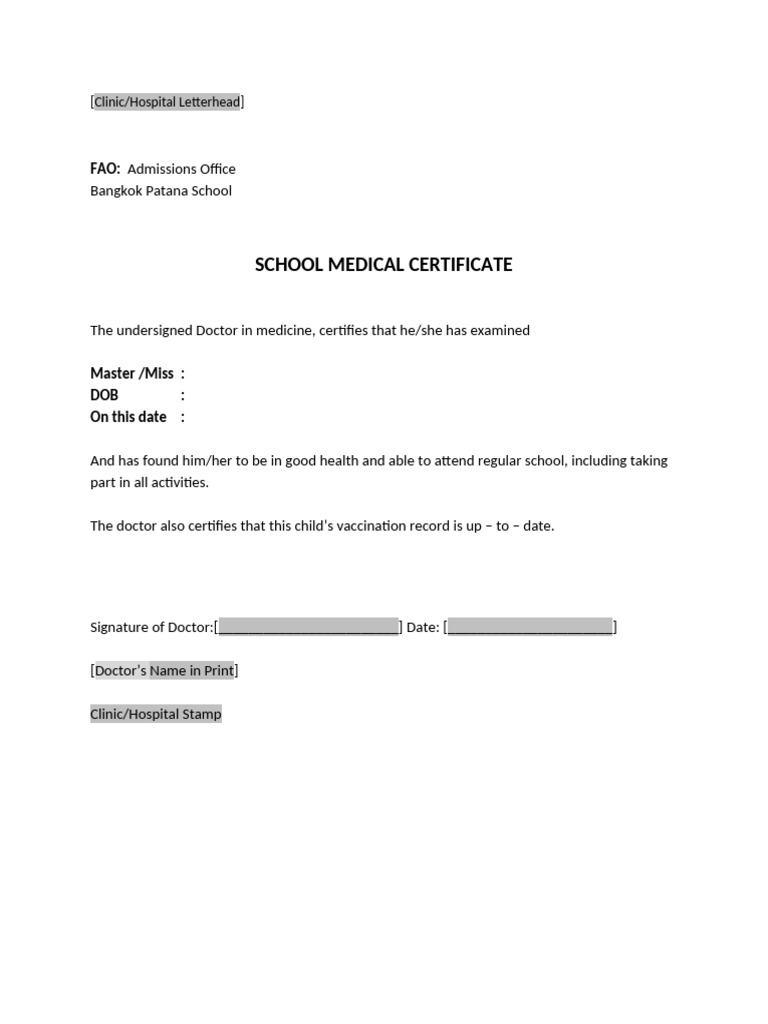 Doctors Letter Template | PDF